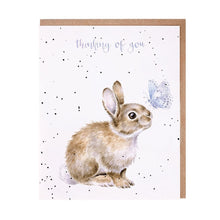 Load image into Gallery viewer, &#39;Holly Blue&#39; Rabbit Thinking of You Card
