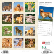 Load image into Gallery viewer, Golden Retrievers  2024 16-Month Calendar
