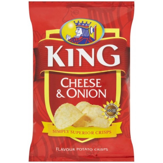 King Cheese & Onion Crisps - 37g