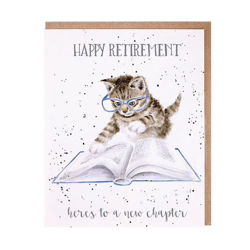 'New Chapter' Cat Retirement Wrendale Card