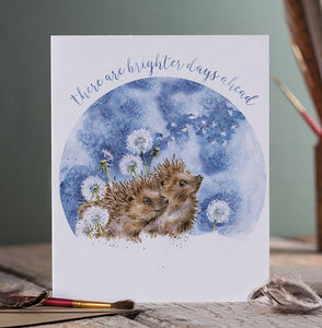 'Brighter Days' Hedgehog Card