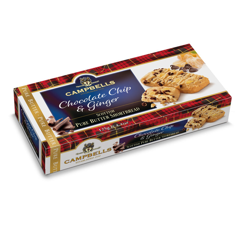 Campbells Chocolate Chip & Ginger Pure Butter Shortbread