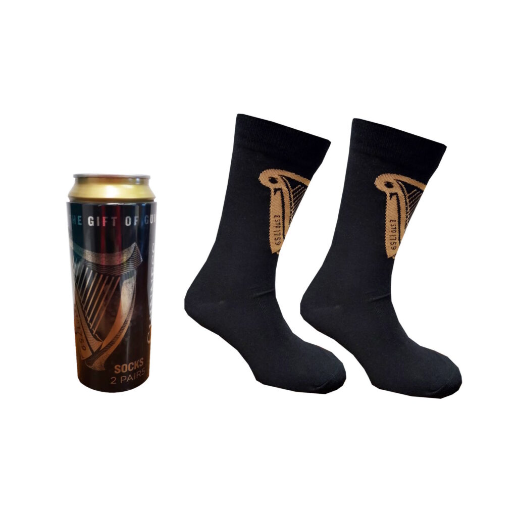 Guinness Harp Socks in Guinness Can