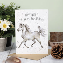 Load image into Gallery viewer, &#39;Hay There&#39; Horse Birthday Card
