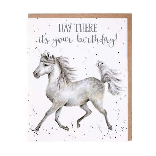'Hay There' Horse Birthday Card