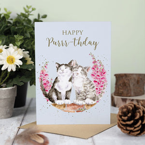 'Happy Purrr-thday' Cat Birthday Card