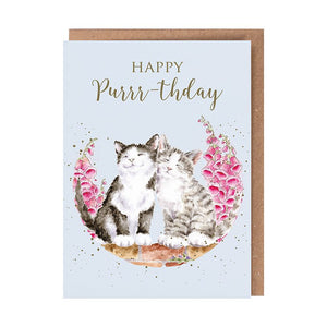 'Happy Purrr-thday' Cat Birthday Card