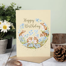 Load image into Gallery viewer, &#39;Forget Me Not&#39; Mouse Birthday Card
