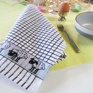 Poli-Dri Jacquard Sheep Tea Towel - 2 pak