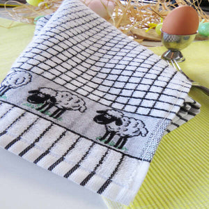 Poli-Dri Jacquard Sheep Tea Towel - 2 pak