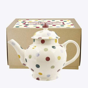 Polka Dot 4 Mug Teapot Boxed