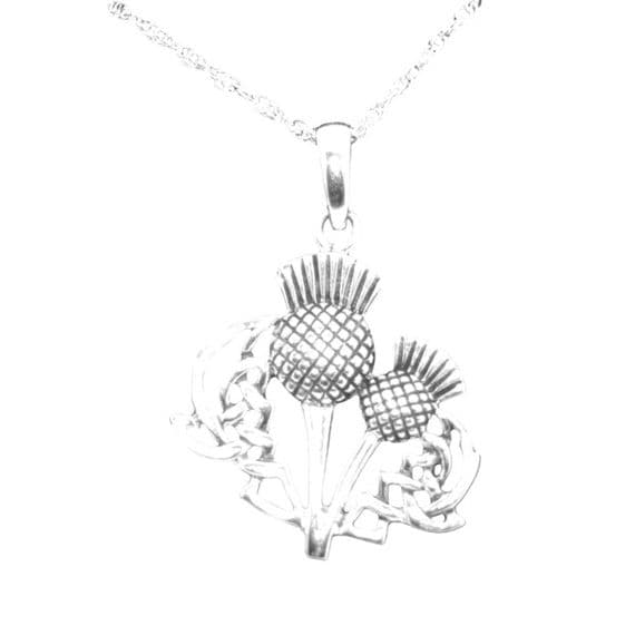 Scottish Thistle Silver Pendant 'Agnes'