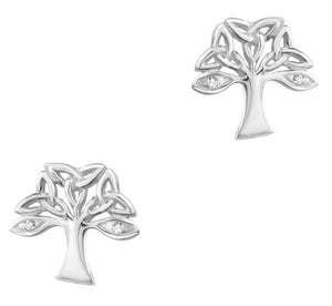 Celtic Tree of Life Silver Stud Earrings