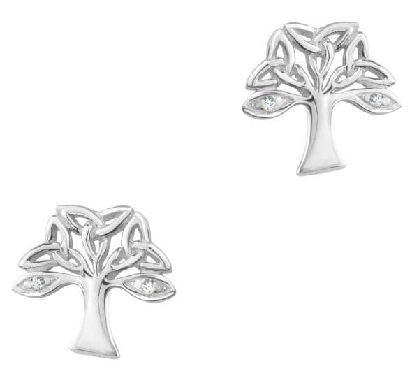 Celtic Tree of Life Silver Stud Earrings