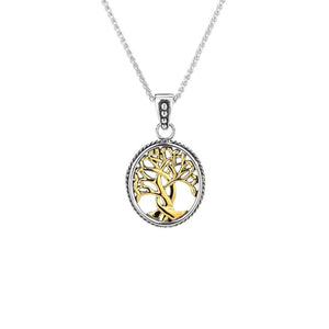 Keith Jack Gold & Silver Tree of Life Pendant - Small