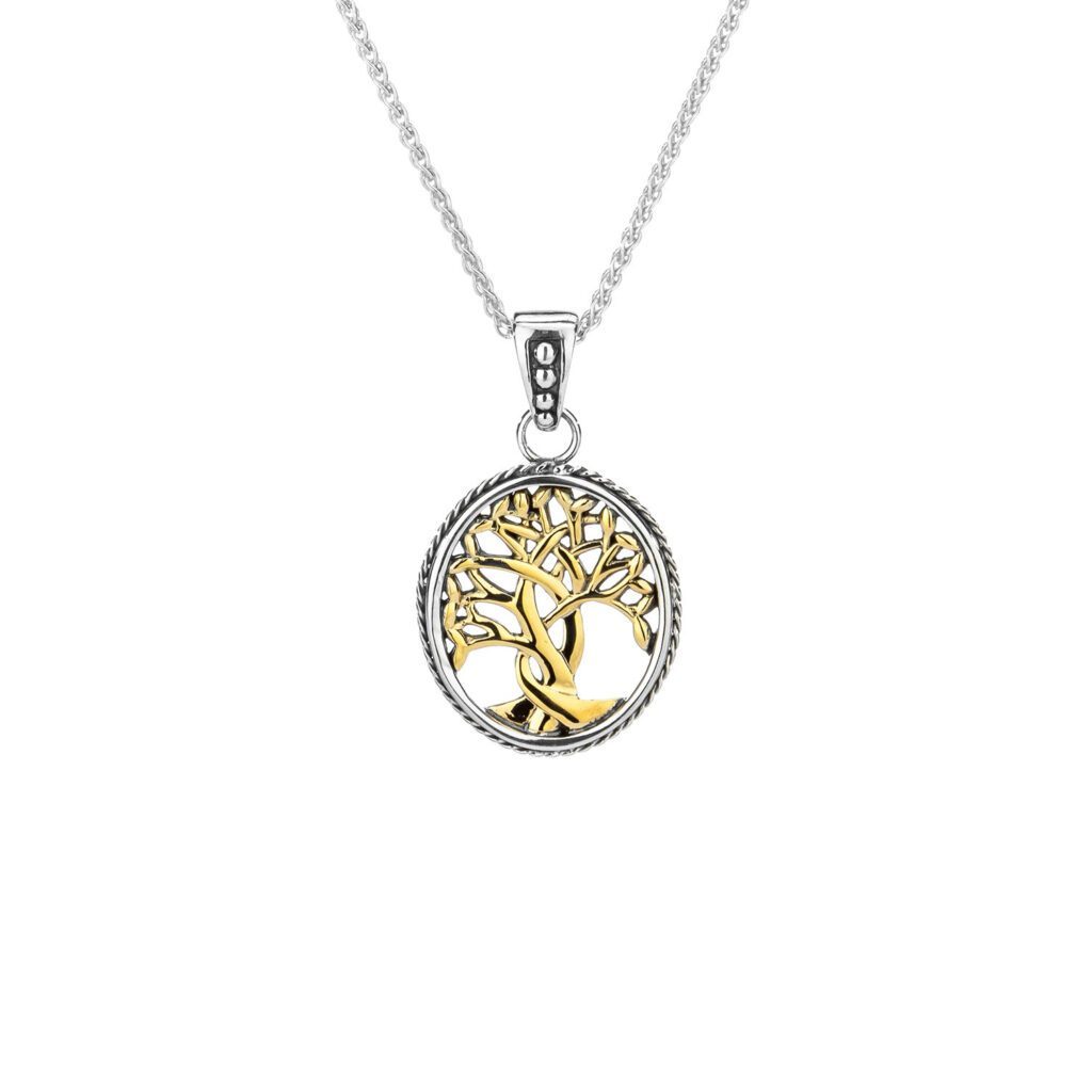 Keith Jack Gold & Silver Tree of Life Pendant - Small