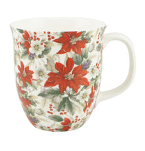 Load image into Gallery viewer, Pretty Chintzy Poinsettia Java Mug
