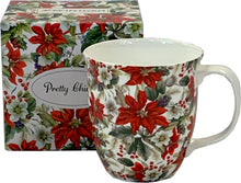 Load image into Gallery viewer, Pretty Chintzy Poinsettia Java Mug
