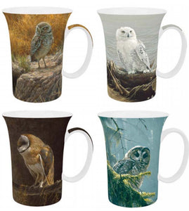 Bateman Owls Set of 4 Mugs
