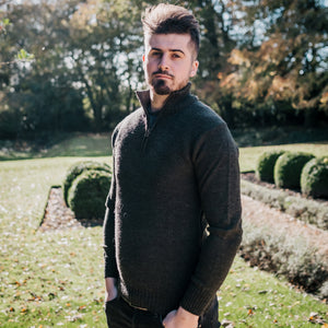 British Wool Zip Neck Clapdale Jumper