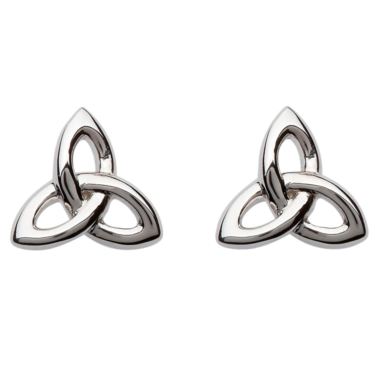 Shanore Silver Celtic Trinity Knot Stud Earrings