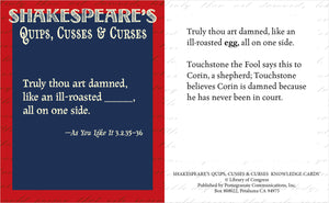 Shakespeare's Quips, Cusses & Curses Knowledge Cards