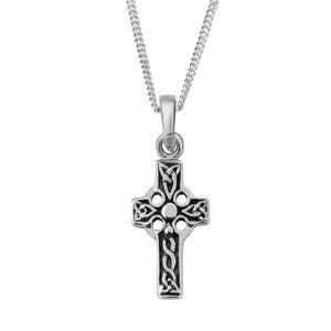 Celtic Iona Silver Cross Pendant