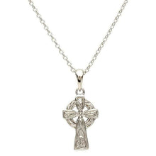 Load image into Gallery viewer, Shanore Celtic Trinity Knot Small Silver Cross
