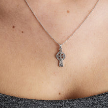 Load image into Gallery viewer, Shanore Celtic Trinity Knot Small Silver Cross
