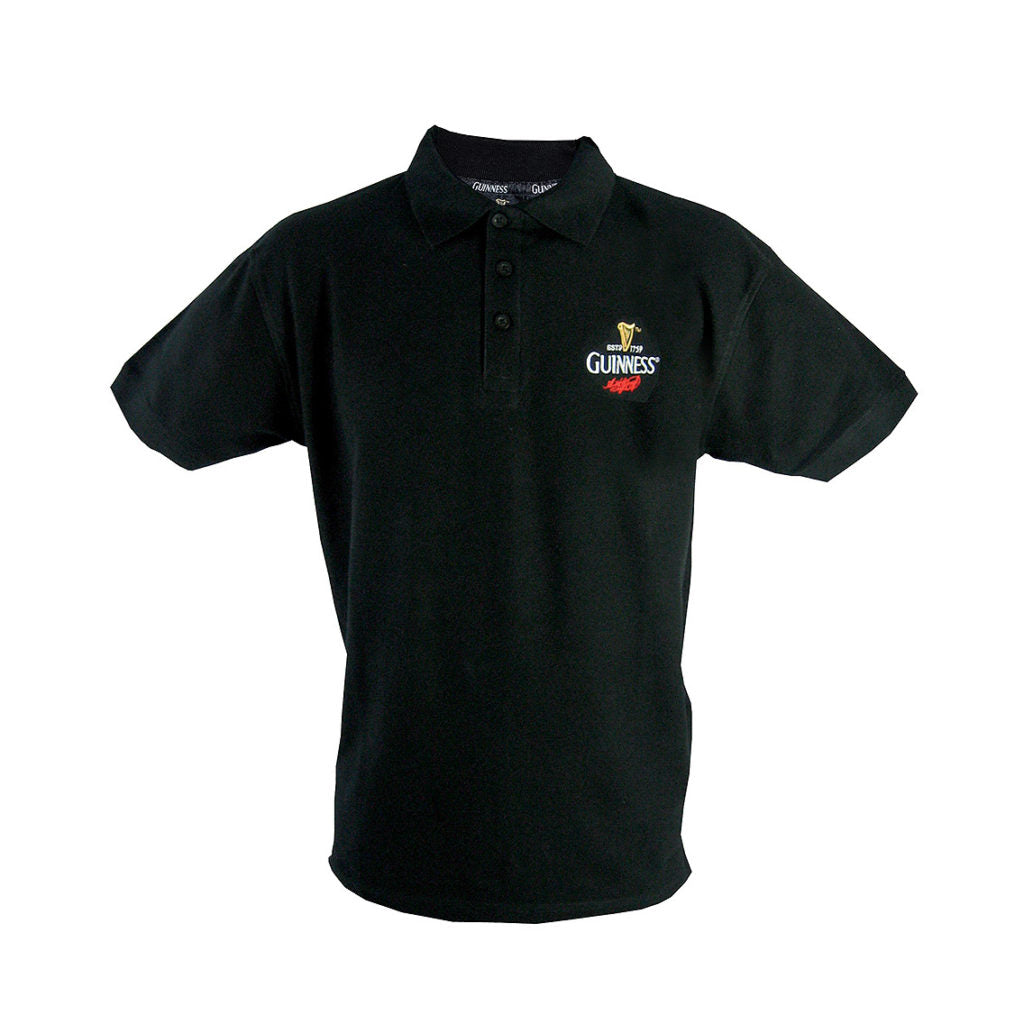 Guinness Black SIgnature Emblem Polo Shirt