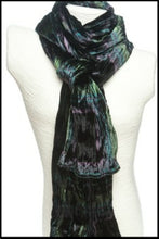 Load image into Gallery viewer, Twisted Tartan Silk Velvet with Pewter Scarf Ring
