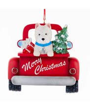 Load image into Gallery viewer, West Highland Terrier In Back Of Truck Ornament For Personalization
