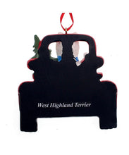 Load image into Gallery viewer, West Highland Terrier In Back Of Truck Ornament For Personalization
