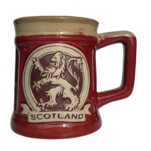 Lion Rampant Stoneware Mug - Red