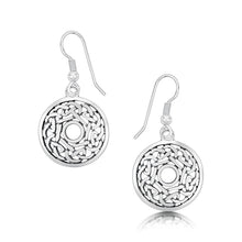 Load image into Gallery viewer, Celtic Drop Earrings in Sterling Silver
