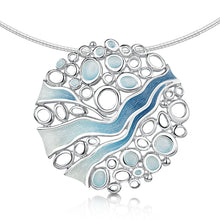 Load image into Gallery viewer, Arctic Stream Necklet in Arctic Blue Enamel
