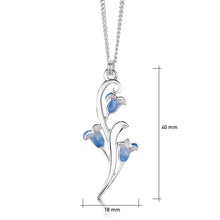 Load image into Gallery viewer, Bluebell 3-flower Small Pendant Necklace in Sterling Silver
