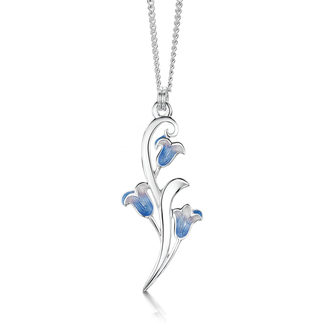 Bluebell 3-flower Small Pendant Necklace in Sterling Silver