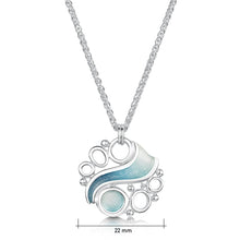 Load image into Gallery viewer, Arctic Stream Pendant in Arctic Blue Enamel
