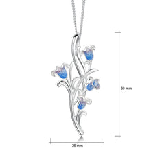 Load image into Gallery viewer, Bluebell 4-flower Pendant Necklace in Sterling Silver
