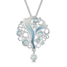 Load image into Gallery viewer, Arctic Stream Droplet Dress Pendant in Arctic Blue Enamel
