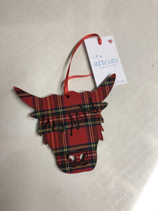 Highland Coo Holiday Ornament