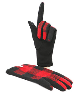 SmartTouch Ladies Gloves Rob Roy Red Buffalo Plaid