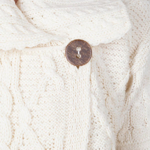 Merino Wool Patchwork One Button Sweater