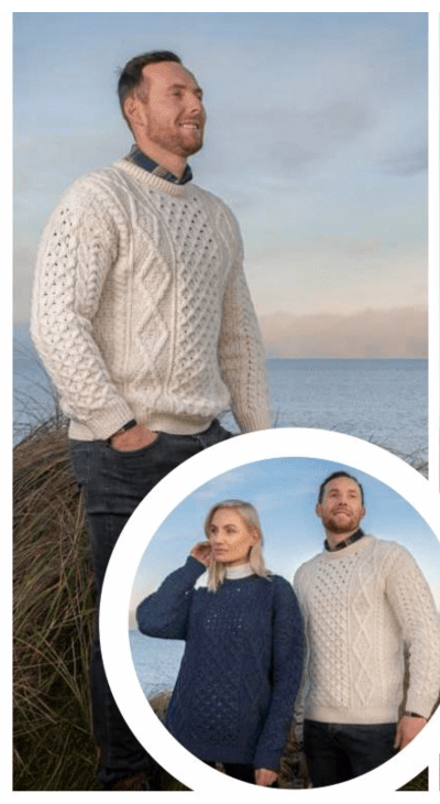 Aran Sweater - 100% Worsted Wool